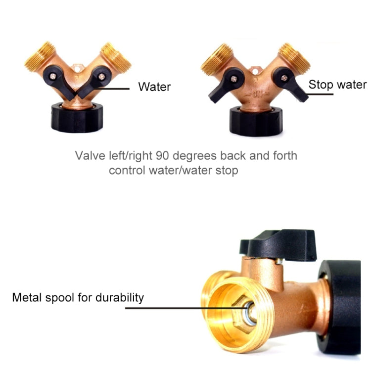 Connecteur de dérivation de valve de robinet d'eau domestique 2 en 1, connecteur de dérivation de valve de robinet d'eau