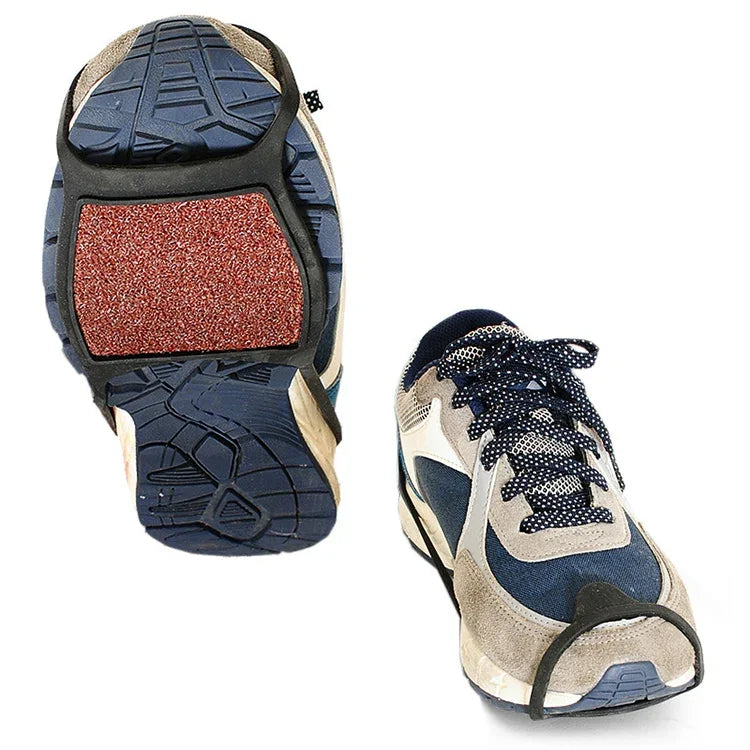 1 paire de housses de chaussures antidérapantes à double face rugueuse pour sol glacé ou enneigé en extérieur