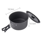 DS-500 Set de cuisine empilable ultra léger 15 pièces pour camping extérieur 4-5 personnes, Taille : Grande, DS-500 Taille : Grande