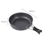 DS-500 Set de cuisine empilable ultra léger 15 pièces pour camping extérieur 4-5 personnes, Taille : Grande, DS-500 Taille : Grande