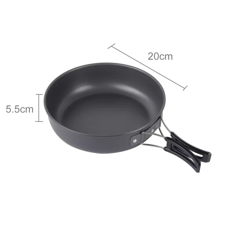 DS-500 Set de cuisine empilable ultra léger 15 pièces pour camping extérieur 4-5 personnes, Taille : Grande, DS-500 Taille : Grande