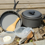 DS-500 Set de cuisine empilable ultra léger 15 pièces pour camping extérieur 4-5 personnes, Taille : Grande, DS-500 Taille : Grande