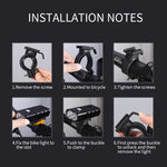Lumière de vélo avant à LED BX2 rechargeable USB (3 heures, perles de lampe L2), 3 heures, perles de lampe L2