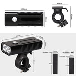 Lumière de vélo avant à LED BX2 rechargeable USB (3 heures, perles de lampe L2), 3 heures, perles de lampe L2