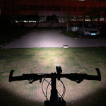 Lumière de vélo avant à LED BX3 rechargeable USB (10 heures, lampe T6+A02), 10 heures, lampe T6+A02