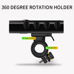 Lumière de vélo avant à LED BX3 rechargeable USB (10 heures, lampe T6+A02), 10 heures, lampe T6+A02