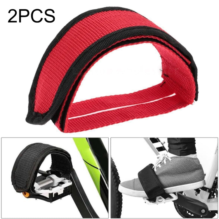 2 pièces bandes de pédales de vélo avec sangles antidérapantes pour pieds