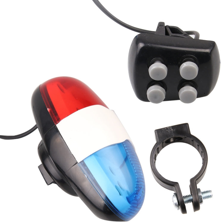 Klaxon électronique 4 tons pour vélo avec feu arrière LED multifonction, klaxon 4 tons feu arrière LED