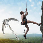 KS042 Mousqueton de survie pour sport en plein air, crochet pliant à trois griffes pour escalade sur glace, roche et montagne