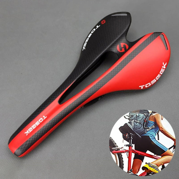 Selle de vélo de route en fibre de carbone TOSEEK, texture 3K + extinction, extinction (bleu), extinction (rouge), extinction (blanc), extinction (jaune), extinction (noir), extinction (orange), extinction (vert), extinction (gris)