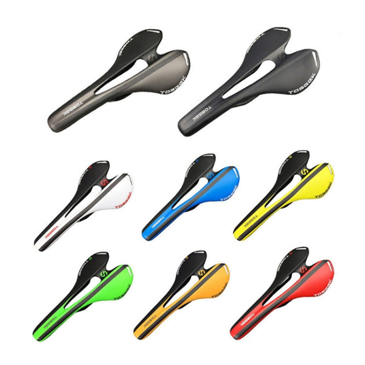 Selle de vélo de route en fibre de carbone TOSEEK, texture 3K + extinction, extinction (bleu), extinction (rouge), extinction (blanc), extinction (jaune), extinction (noir), extinction (orange), extinction (vert), extinction (gris)
