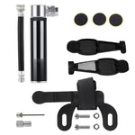 Pompe manuelle mini portable en alliage d'aluminium pour vélo + rustine sans colle en plastique + démonte-pneu, Gonfleur + rustine sans colle en plastique + démonte-pneu noir, Gonfleur + rustine sans colle en plastique + démonte-pneu rouge