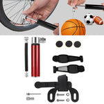 Pompe manuelle mini portable en alliage d'aluminium pour vélo + rustine sans colle en plastique + démonte-pneu, Gonfleur + rustine sans colle en plastique + démonte-pneu noir, Gonfleur + rustine sans colle en plastique + démonte-pneu rouge