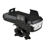 Cloche de vélo multifonction 4 en 1 avec support téléphone, lampe de vélo et lampe de poche, Support téléphone 4 en 1