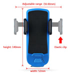 Cloche de vélo multifonction 4 en 1 avec support téléphone, lampe de vélo et lampe de poche, Support téléphone 4 en 1