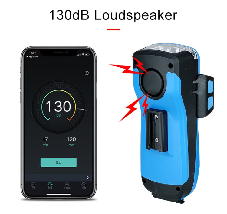 Cloche de vélo multifonction 4 en 1 avec support téléphone, lampe de vélo et lampe de poche, Support téléphone 4 en 1