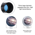 Télescope astronomique haute définition WR852 16x/66x70 avec trépied, 66x70 Bleu