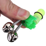 10 CLES Accessoire de pêche Double clochette Clip d'alarme de touche de pêche avec veilleuse LED, Clochettes d'alarme de pêche