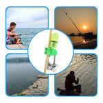 10 CLES Accessoire de pêche Double clochette Clip d'alarme de touche de pêche avec veilleuse LED, Clochettes d'alarme de pêche