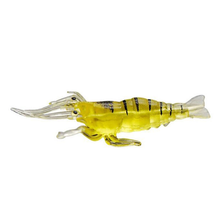 10 leurres souples de pêche de 4 cm Popper Poper, crevette rose, crevette verte, crevette transparente, crevette artificielle, crevette lumineuse