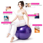 Gros ballon de yoga épaissi anti-explosion, ballon de fitness sportif écologique pour femmes enceintes, Diamètre : 65 cm, 65 cm (Rose), 65 cm (Bleu), 65 cm (Violet)