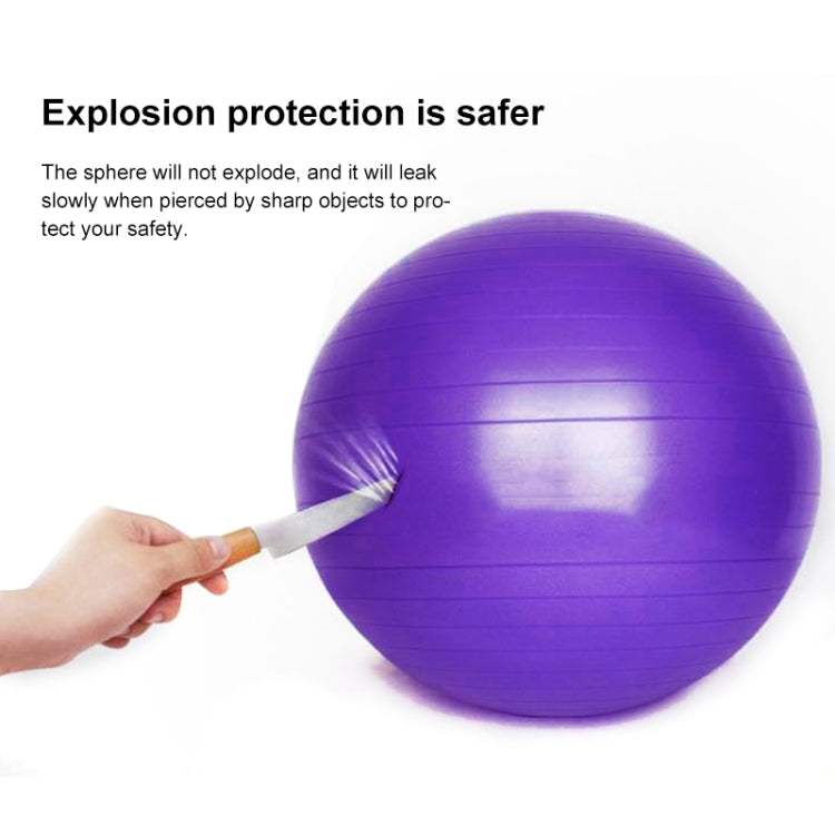 Gros ballon de yoga épaissi anti-explosion, ballon de fitness sportif écologique pour femmes enceintes, Diamètre : 65 cm, 65 cm (Rose), 65 cm (Bleu), 65 cm (Violet)