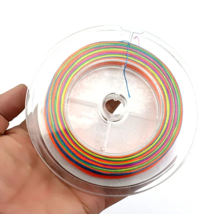 HENGJIA Colorful 5.0# 0.37mm 50LB 22.6kg Tension 100m Fil de pêche tressé PE extra fort à 4 brins Ligne de cerf-volant, 5.0# 0.37mm 50LB