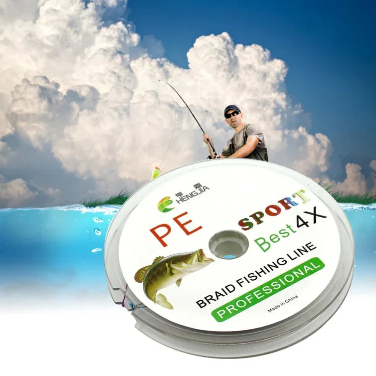 HENGJIA Colorful 5.0# 0.37mm 50LB 22.6kg Tension 100m Fil de pêche tressé PE extra fort à 4 brins Ligne de cerf-volant, 5.0# 0.37mm 50LB