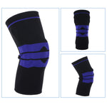 Protection de genou en silicone tricotée pour fitness en plein air, support à ressort anti-collision, Taille : XL, Taille : XL