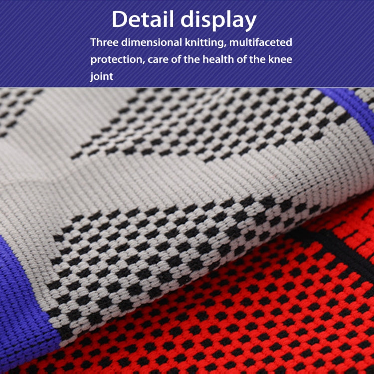 Protection de genou en silicone tricotée pour fitness en plein air, support à ressort anti-collision, Taille : XL, Taille : XL