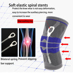 Protection de genou en silicone tricotée pour fitness en plein air, support à ressort anti-collision, Taille : XL, Taille : XL