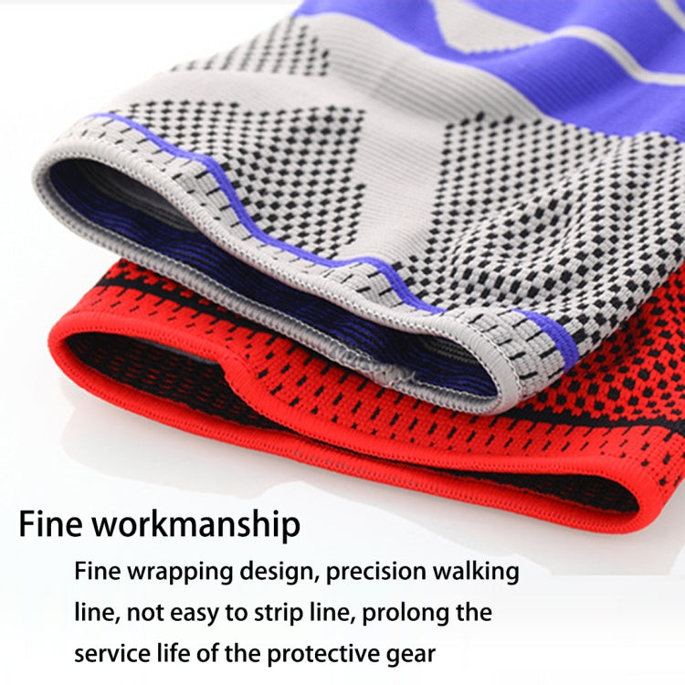 Protection de genou en silicone tricotée pour fitness en plein air, support à ressort anti-collision, Taille : XL, Taille : XL