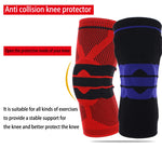 Protection de genou en silicone tricotée pour fitness en plein air, support à ressort anti-collision, Taille : XL, Taille : XL