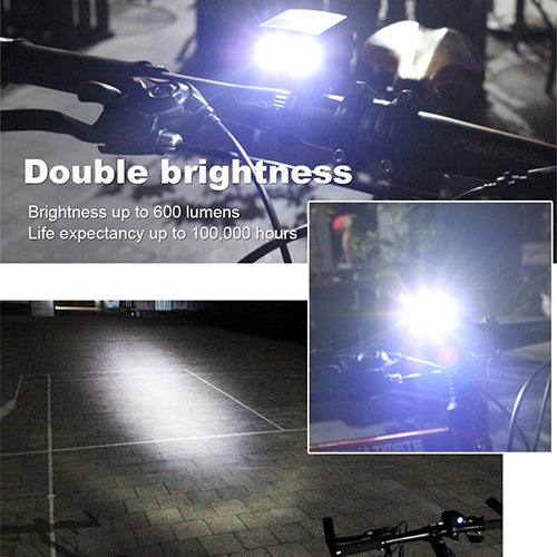 Phare avant de vélo Y15 avec 2 x LED CREE XPG2 500LM rechargeable USB avec 5 modes, Y15