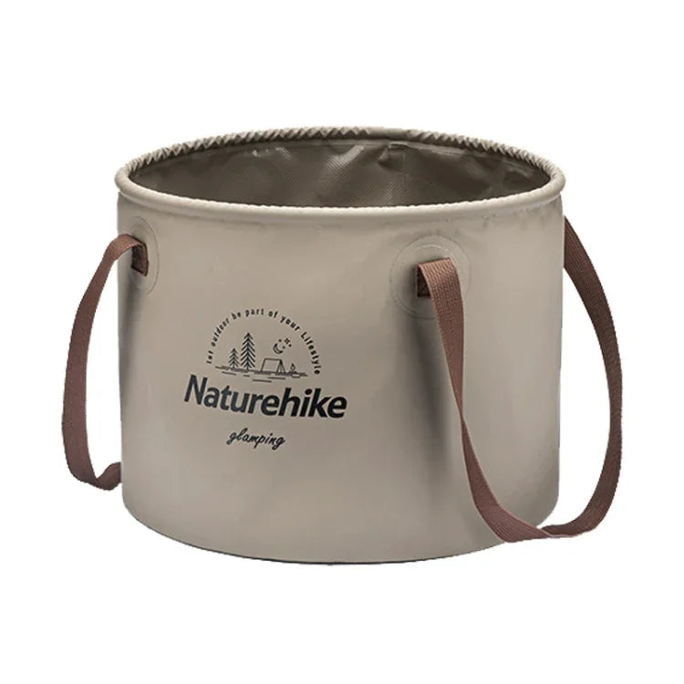 Seau pliable Naturehike NH20SJ040 20L en PVC pour stockage d'eau en camping extérieur, 20L