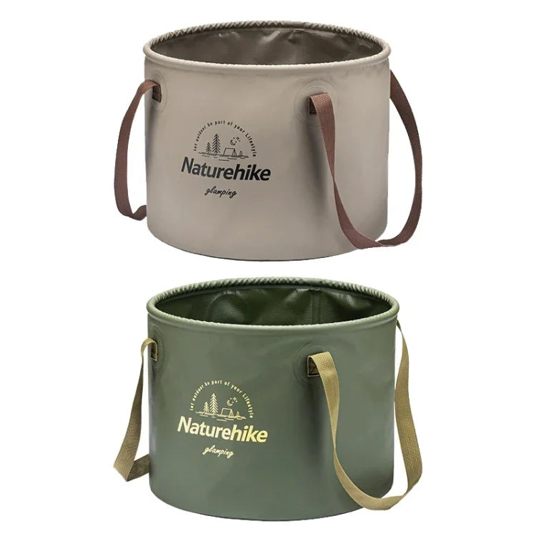 Seau pliable Naturehike NH20SJ040 20L en PVC pour stockage d'eau en camping extérieur, 20L