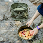 Seau pliable Naturehike NH20SJ040 20L en PVC pour stockage d'eau en camping extérieur, 20L