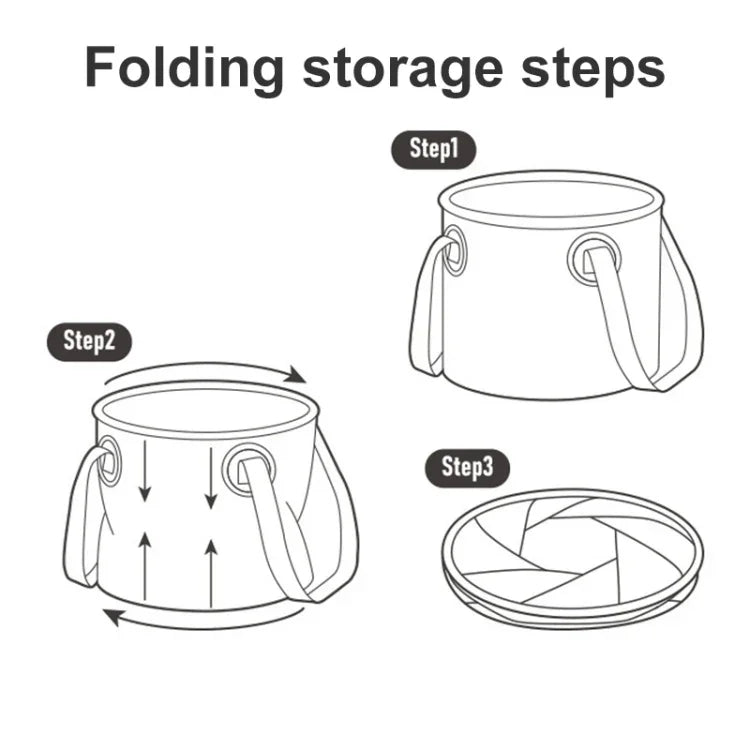 Seau pliable Naturehike NH20SJ040 20L en PVC pour stockage d'eau en camping extérieur, 20L