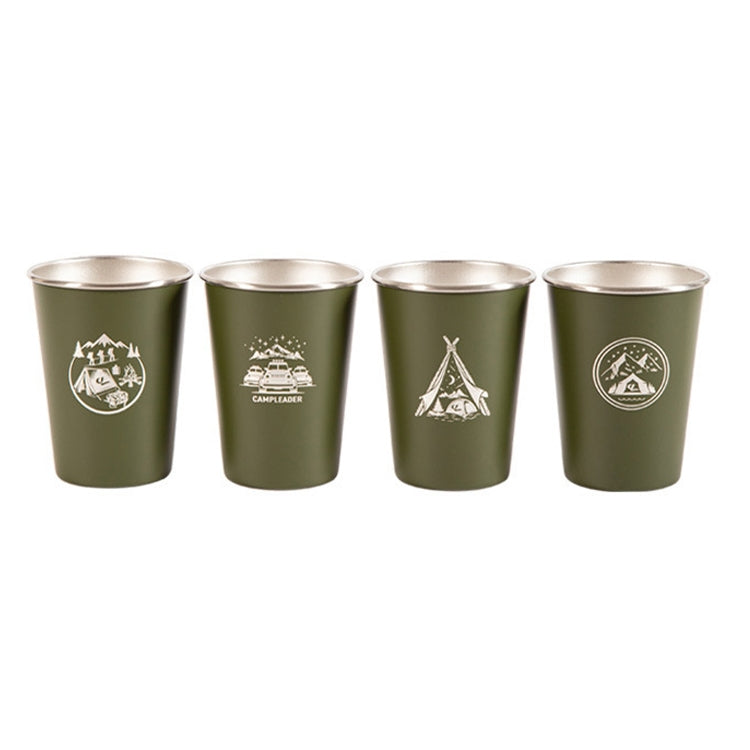 AOTU AT6657-2 Lot de 4 tasses pliantes de camping en acier inoxydable