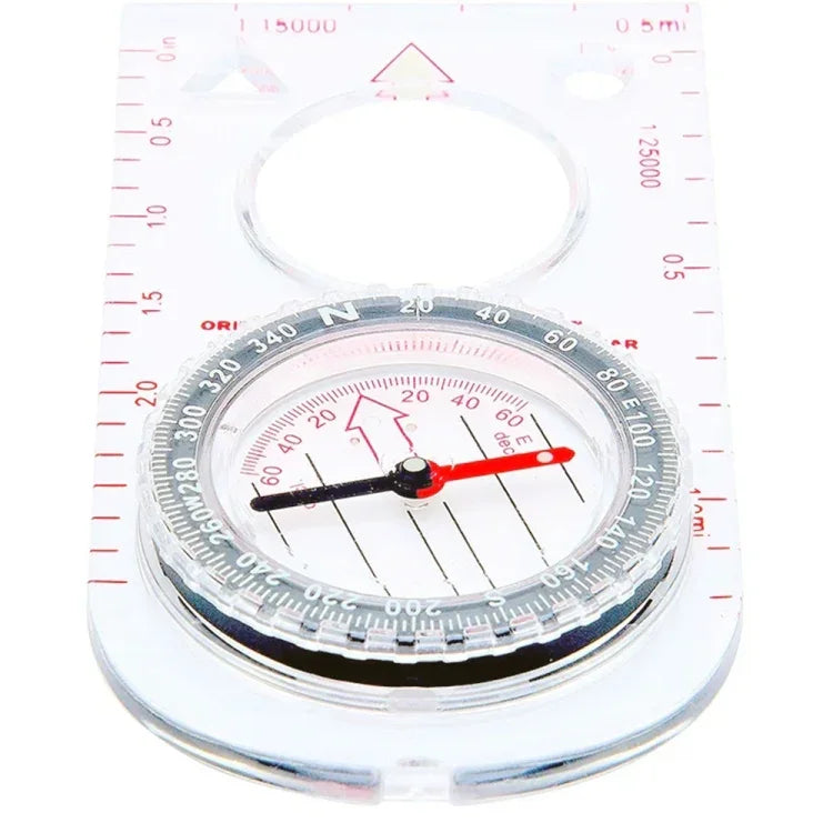 2pcs Boussole extérieure Nisa SD482 avec échelle de carte et loupe multifonction, SD482
