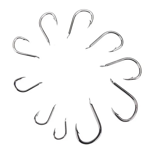 ISE 500 hameçons barbelés de pêche de tailles mixtes, 6-15 #