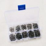 ISE 500 hameçons barbelés de pêche de tailles mixtes, 6-15 #