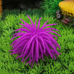 Articles de décoration pour aquarium, boule oursin de mer en TPR simulé, corail, taille : L, diamètre : 13cm, taille : L