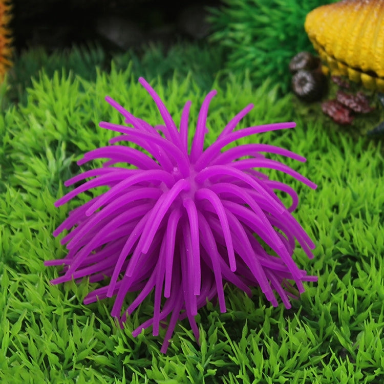 Articles de décoration pour aquarium, boule oursin de mer en TPR simulé, corail, taille : L, diamètre : 13cm, taille : L