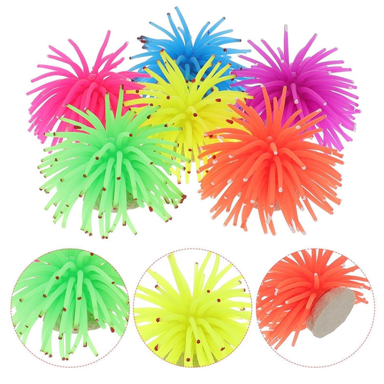 Articles de Décoration pour Aquarium Boule de Corail Urchin de Mer Simulation TPR avec Pointes, Taille : L, Diamètre : 13cm, 13cm