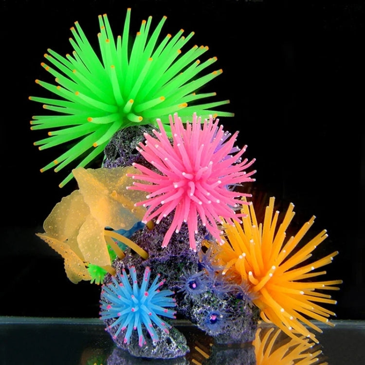 Articles de Décoration pour Aquarium Boule de Corail Urchin de Mer Simulation TPR avec Pointes, Taille : L, Diamètre : 13cm, 13cm