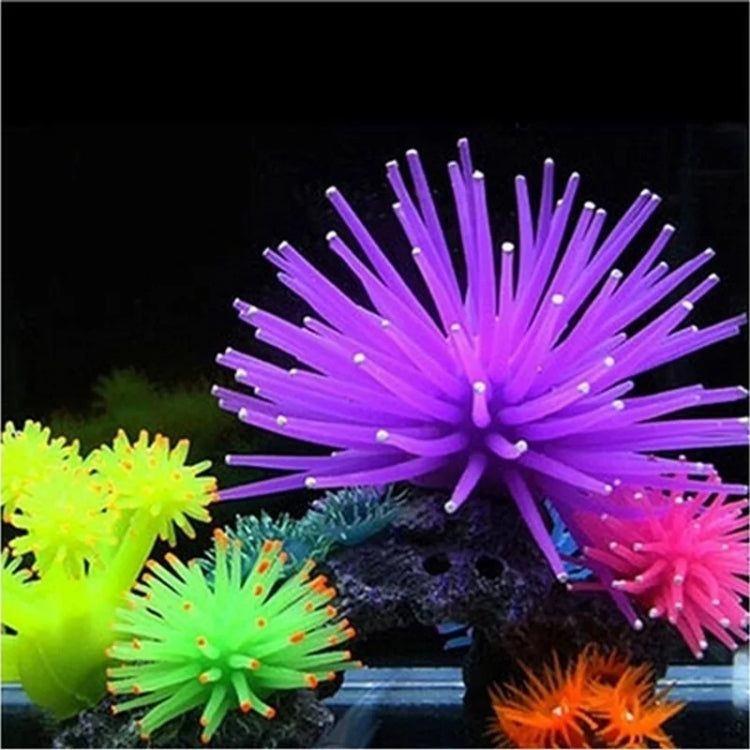 Articles pour aquarium Décoration TPR Simulation Boule d'oursin Corail avec pointe, Taille : S, Diamètre : 7cm, 7cm