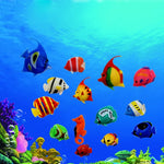 10 pièces Articles pour aquarium Décoration Poisson flottant en plastique factice, Taille : 5*3cm, Décoration poisson factice pour aquarium