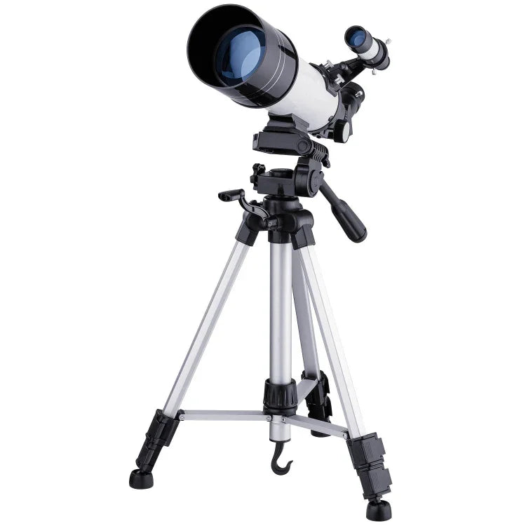 WR852-3 Télescope astronomique haute définition High Times 16x/66x70 avec trépied, clip de fixation pour téléphone et filtre lunaire, 66x70 Blanc + Filtre lunaire, 66x70 Bleu + Filtre lunaire