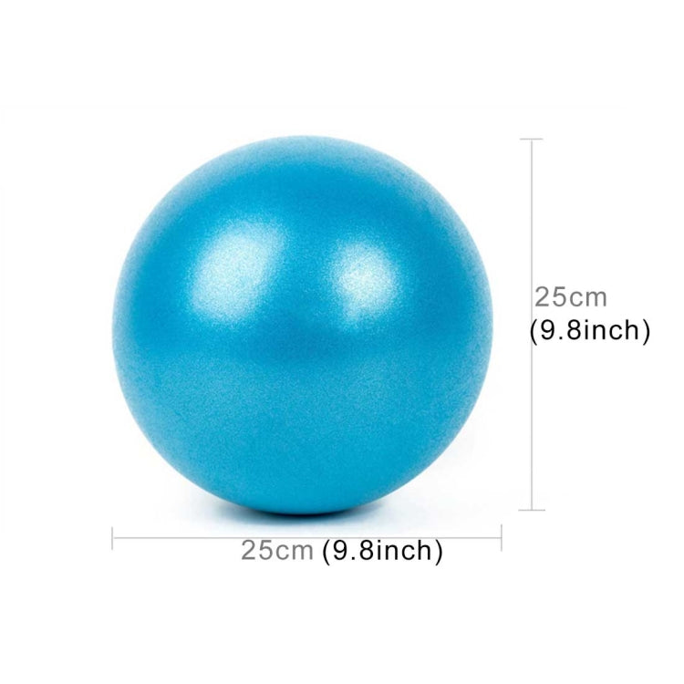 Mini balle de yoga Pilates en PVC anti-explosion pour fitness équilibré et gymnastique, avec paille, diamètre : 25 cm, 25 cm (bleu), 25 cm (violet)